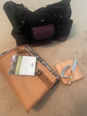 Picnic Time Wine & Cheese Tote Bag & Blanket Tote - Great Gift