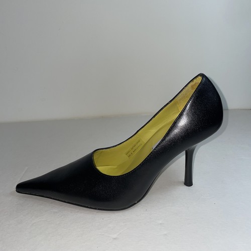 Rebels pump heels black leather size 6 b - Picture 3 of 4