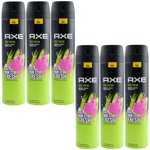 Axe Deo Spray EPIC FRESH 6 x 250ml 48H Schutz XXL 0 Aluminium Salz