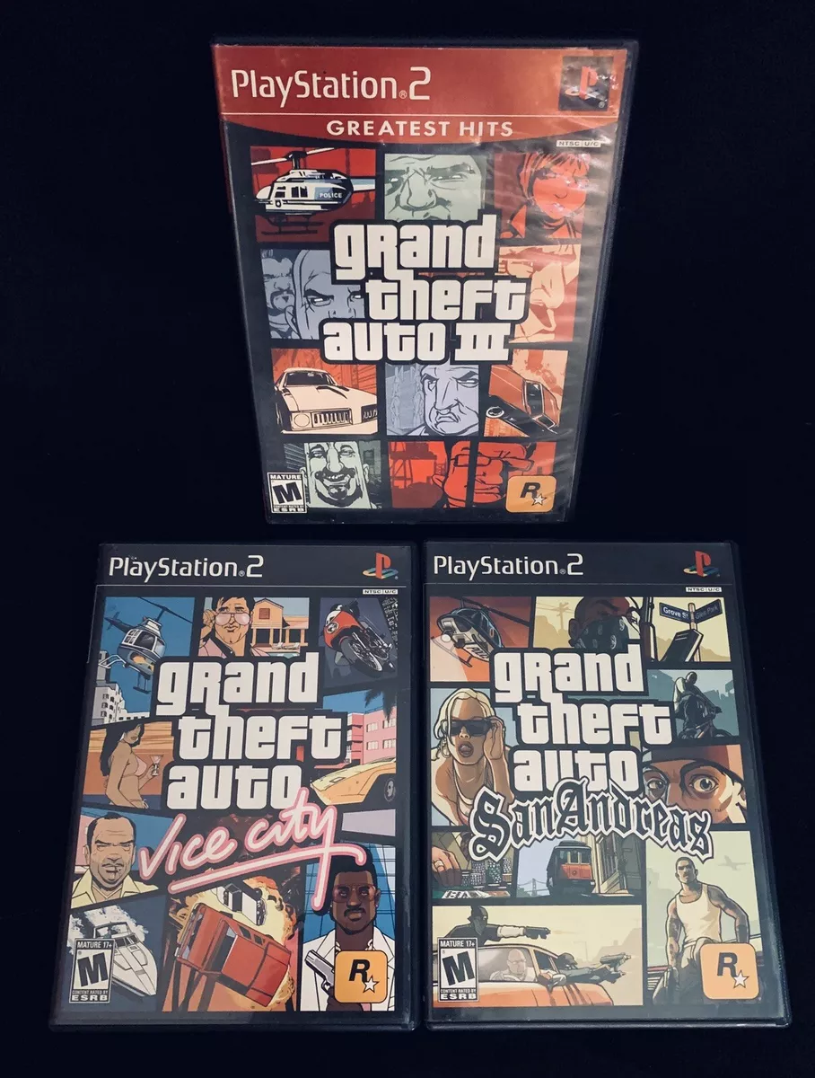 Lot of PS2 Playstation 2 Games Grand Theft Auto Vice City, GTA San Andreas  used