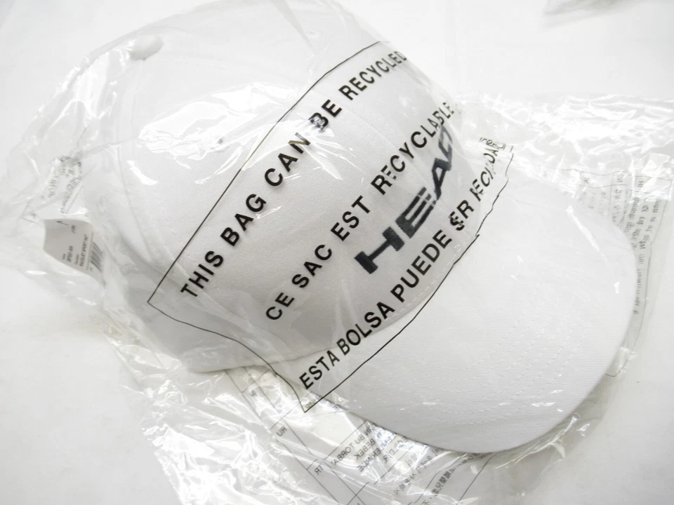 GORRA TENIS AJUSTABLE BORDADA DEPORTIVA RAQUETA CABEZA UNISEX (BLANCA) #287021-WH Foto 3 de 4