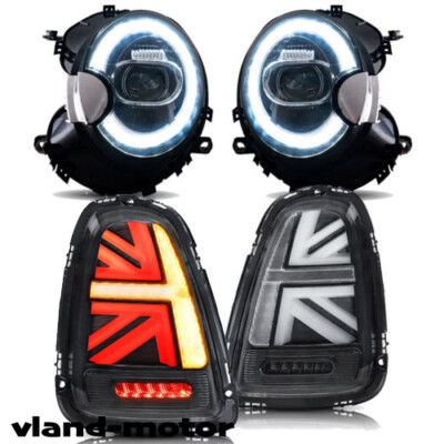 VLAND LED Headlights+Tail Lights For 2007-2013 BMW Mini Cooper S R56 R57 R58 R59
