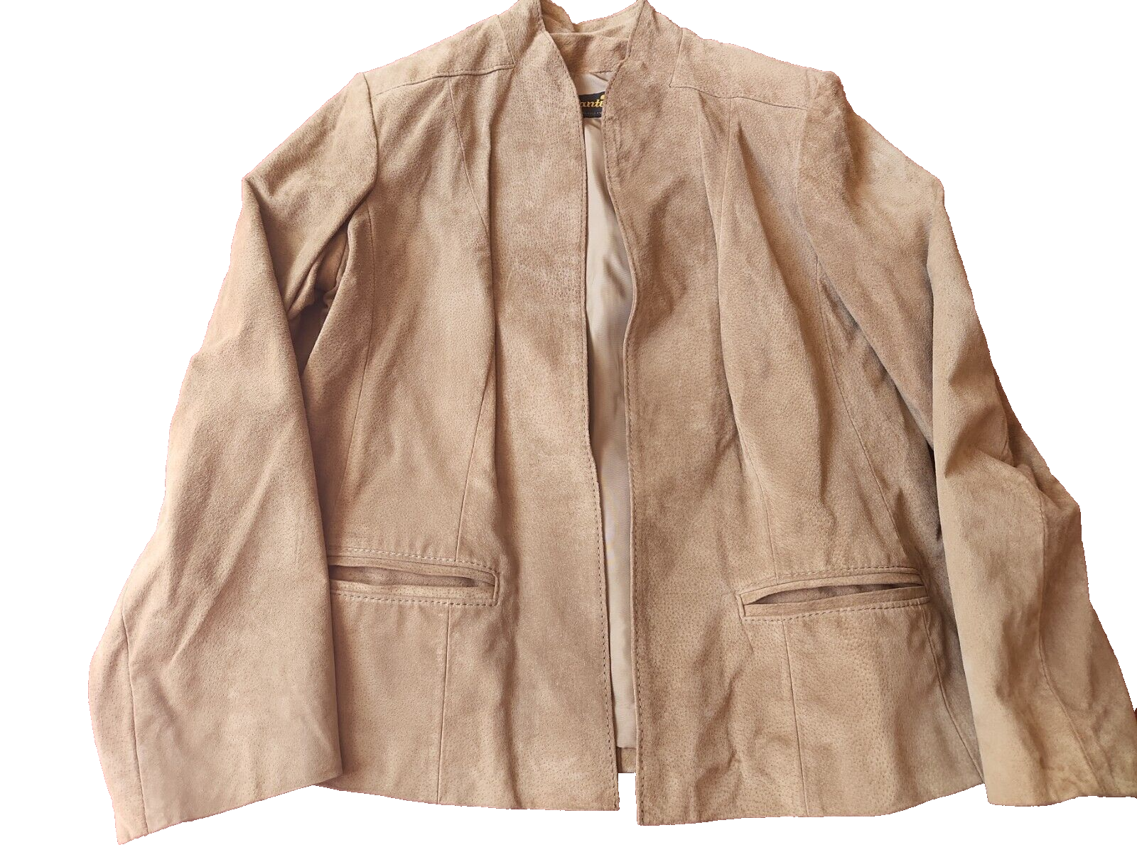 Avanti Women's Blazer Size 12 Suede Buttonless Zipperless.