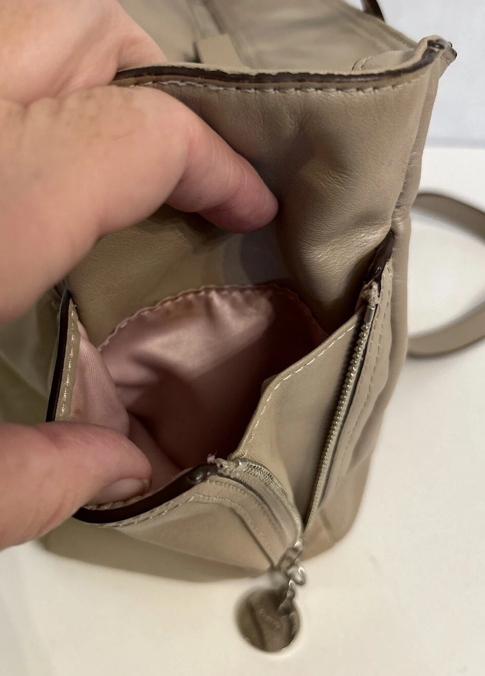 Borsa Coach F19252 rosa perla marrone pelle galleria tote bag borsetta chiusura zip