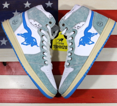 Air Stampede 1 AJ1 Jordan 1 Seafoam Blue White (Men 10) Hyper 