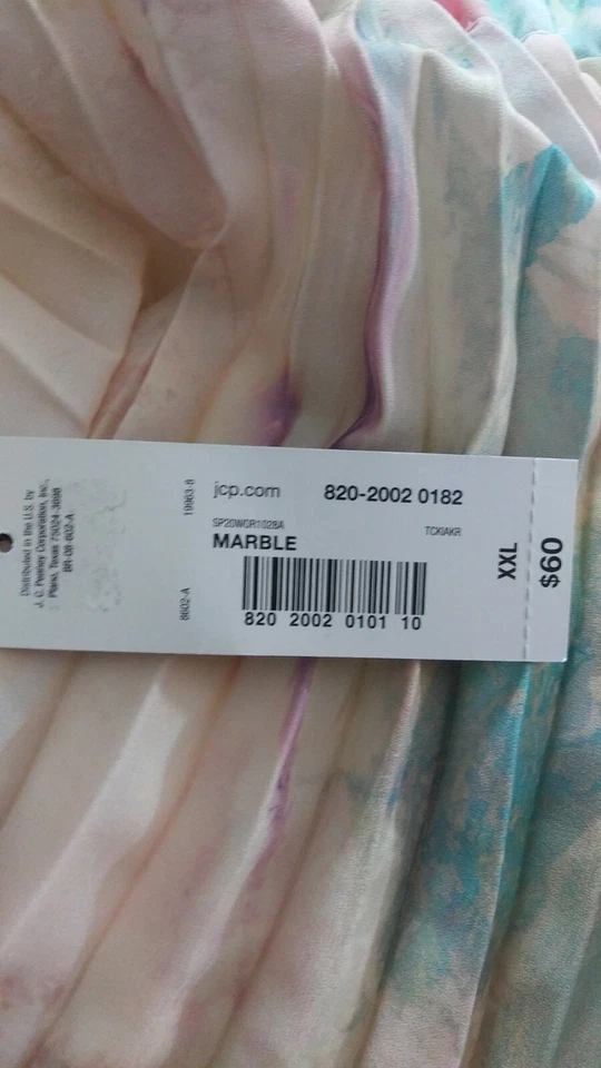 NEW Worthington Woman Size XXL Marble Design Pleated Skirt Stretch Waist - Image 3 of 4