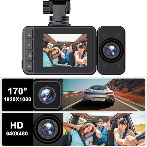 Car Recorder Front and Rear Inside 3 Channel for Cars 1080P 3 Ways N2A1 - Picture 4 of 12