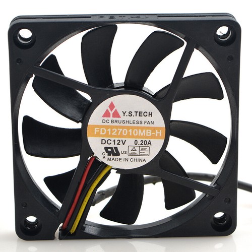 Ventilateur Y.S.TECH FD1250105B 12V - Pour Refroidissement CPU, 3 Fils, Occasion