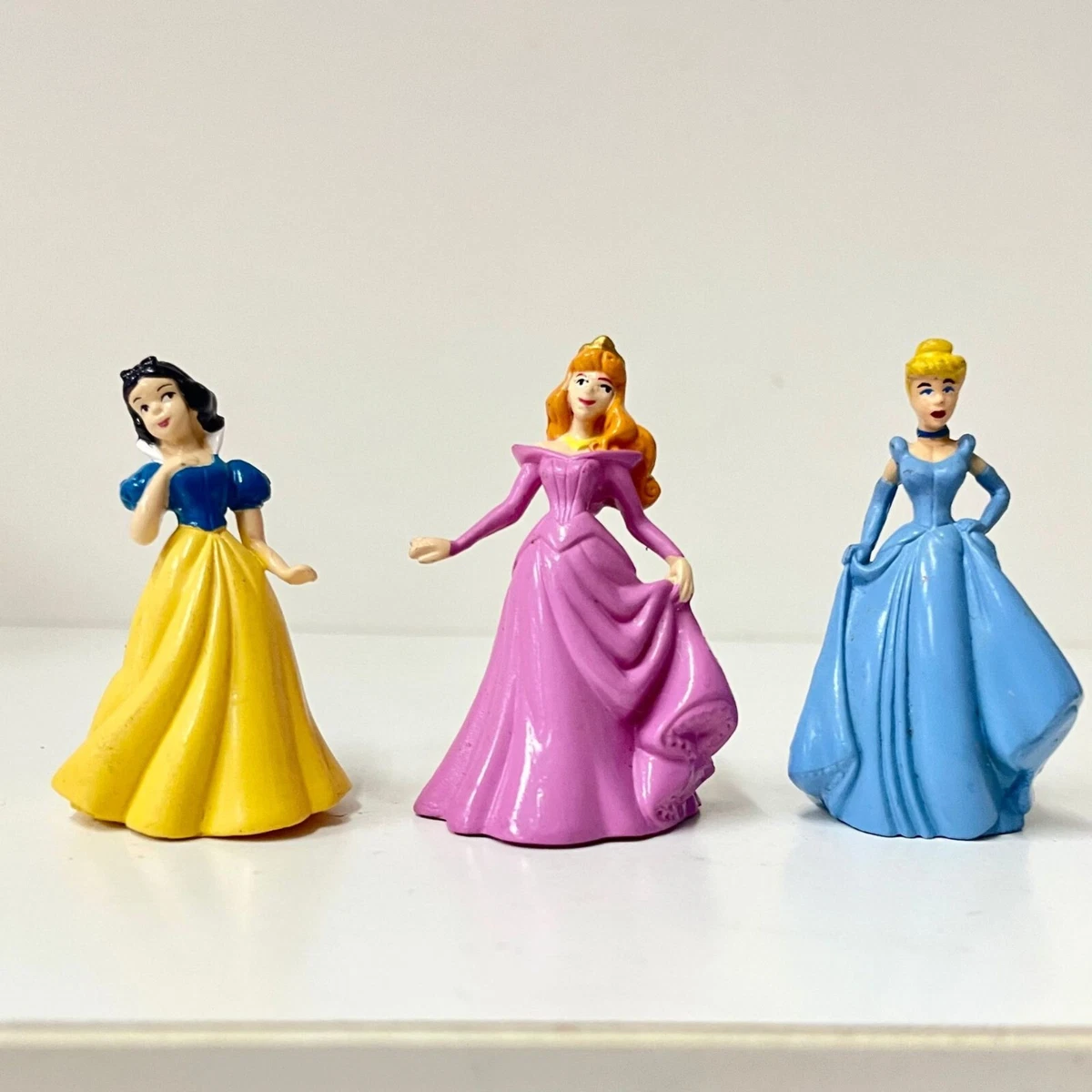 3× Disney Princess Figures Cake Cheese Decoration Figurines Ornament Toy 4cm