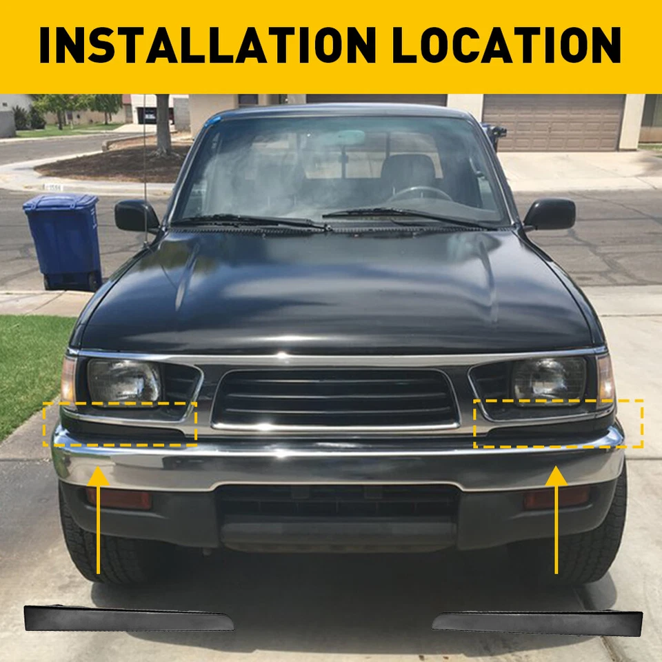 2Pcs Headlight Molding Trim Lower Filler Front Fit For 1995-97 Toyota Tacoma 4wd Foto 4 de 4