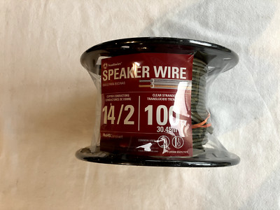 Southwire 56650805 Audio Speaker Wire AV 14/2 Copper Conductors 14 Gauge 100 ft