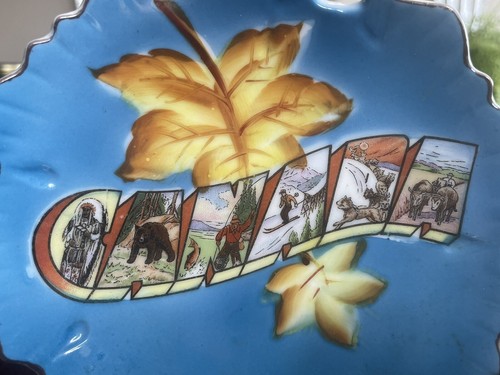 Vintage Canada Hand Decorated Plate 6” Ceramic Wall Hanging - Picture 7 of 12