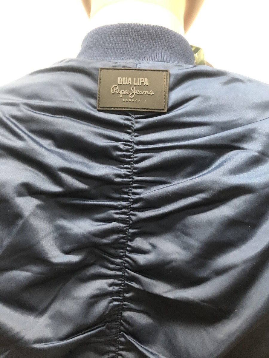 Bomber Femme Pepe Jeans « Dua Lipa » - Taille M - Bleu - Neuf Avec Étiquettes - Style Casual Chic