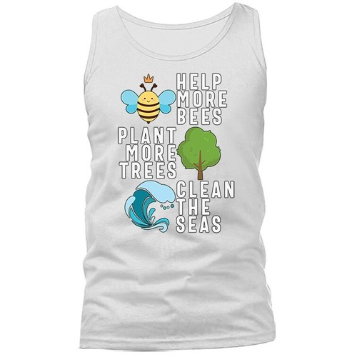Earth Day Save The Earth Help More Bees Plant More Trees Tank Top - Picture 11 of 11