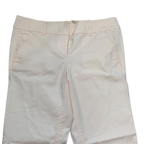 Pantalones al tobillo ajustados Loft para mujer Marisa talla 4 rosa claro mezcla de algodón nuevos - Imagen 8 de 10
