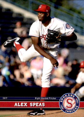 2017 Spokane Indians Grandstand #30 Alex Speas Powder Springs Georgia GA Card
