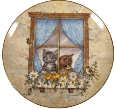 Joseph Giordano Unexpected Visitors Collector Plate Purrfect Point Of View Cats