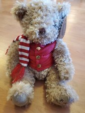 FAO Schwartz 2018 Edition 17  Plush Anniversary Teddy Bear Puffer Vest Scarf New