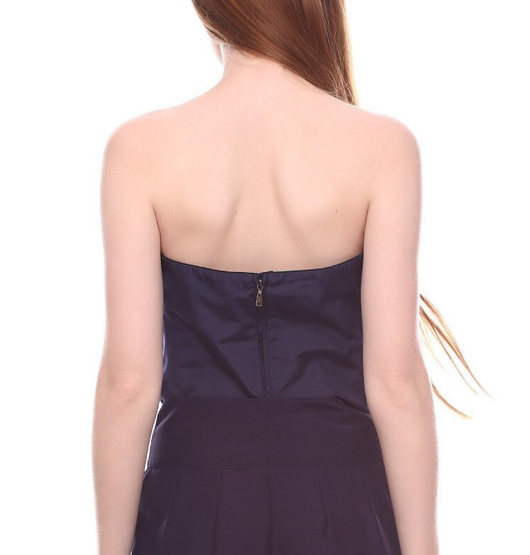 Top corsetto seta YVES SAINT LAURENT SS 2009 38 M Francia blu Stefano Pilati nuovo