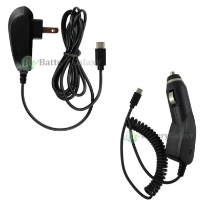 USB Type C Wall+Car Charger for Android Phone Samsung Galaxy