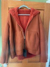 Diesel Women's Orange Genuine Leather Coat - Small - Rrp £1,950