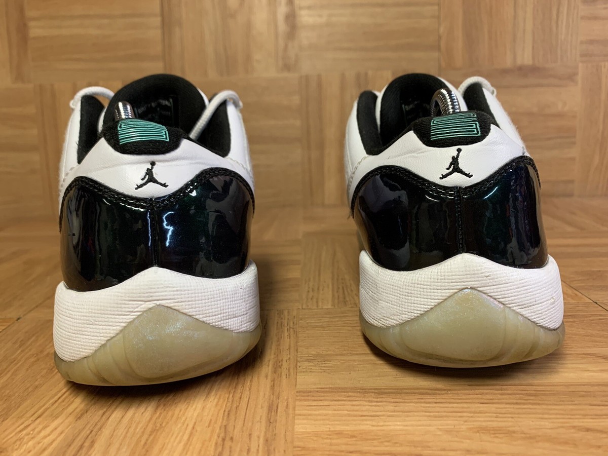 RARE🔥 Nike Air Jordan 11 XI Retro White Emerald Rise Size 7Y
