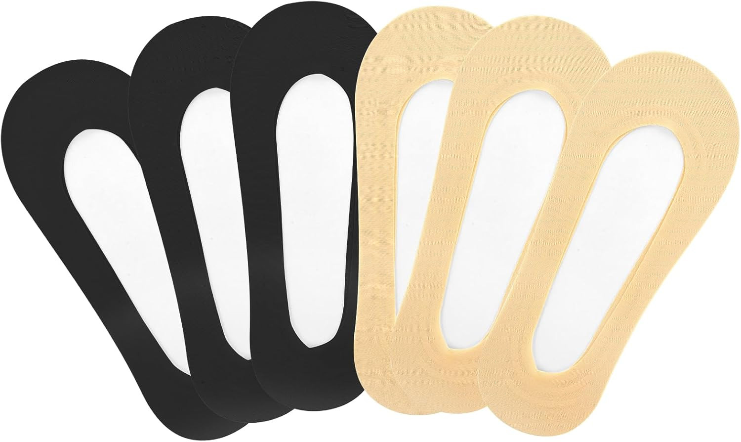 6Pairs No Show Socks Non Slip Flat Socks Ultra Low Cut Liner Invisible Socks for