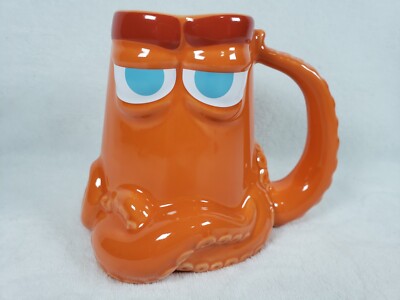 Hank The Octopus 16oz Orange 3D Coffee Cup Mug Disney Pixar Finding Dory Nemo