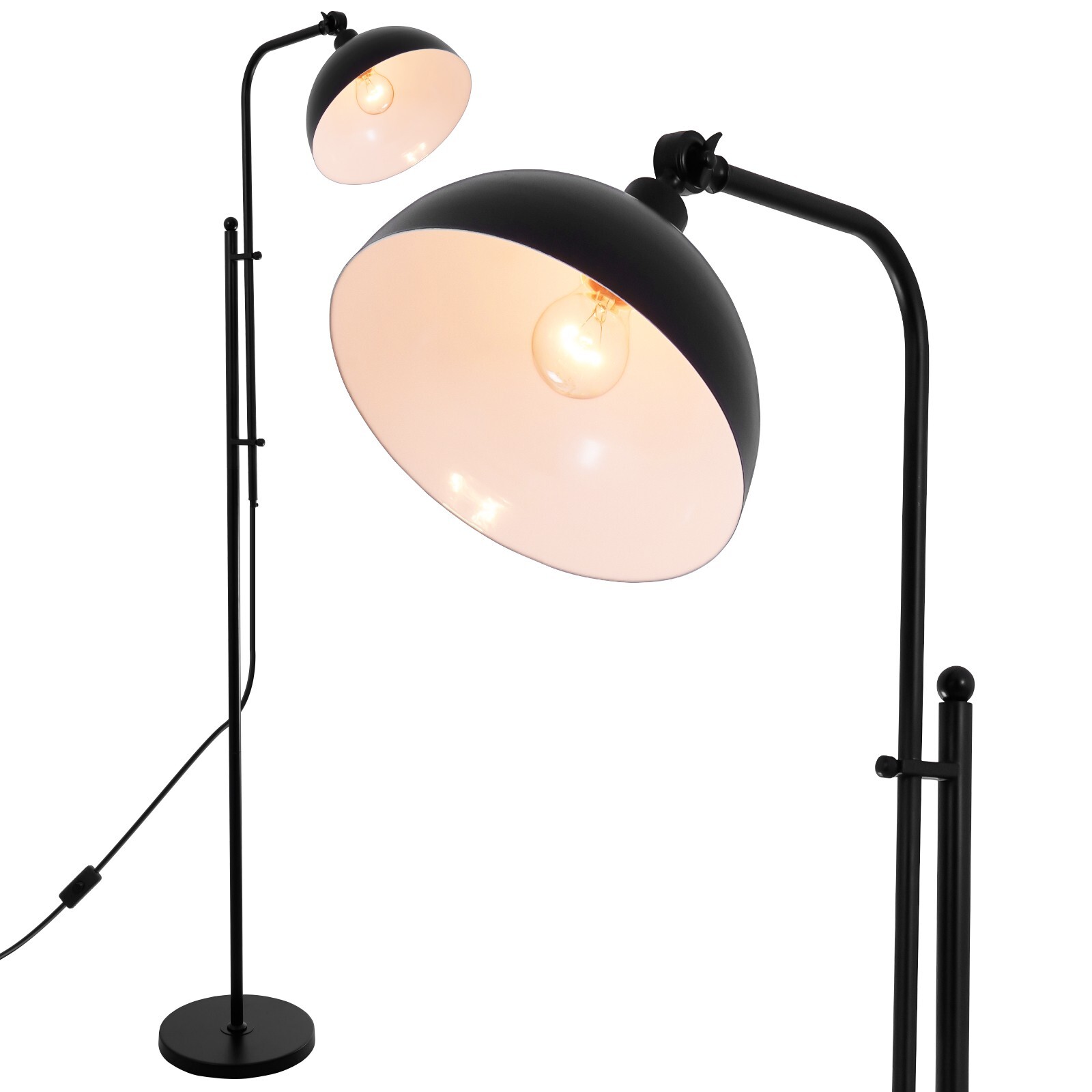 71-Inch Tall Metal Floor Lamp for Living Room or Bedroom with Modern Light Fixture