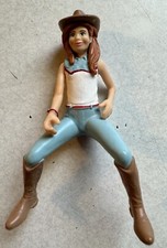 Schleich HORSE RIDER/ Cowgirl In Pastel Blue RED HAIR, Articulated Arms