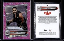 2025 Topps Chrome WWE Pink Shimmer Refractors #80 Rhea Ripley