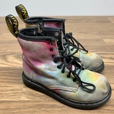 Dr Doc Martens Boots Girl 10 1460 Glitter J Iridescent Rainbow Shimmer Sparkle