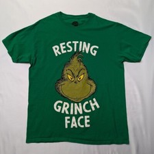 Resting Grinch Face Green T Shirt