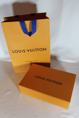 Authentic LOUIS VUITTON Medium Magnetic Box 11x7x3" Cloth Bag Ribbon Receipt - Picture 2 of 10
