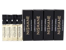 NISHANE SUEDE ET SAFRAN EDP 2.0ml .07fl oz x 4 COLOGNE PERFUME SPRAY SAMPLES