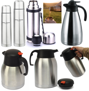 small stainless steel thermos flask