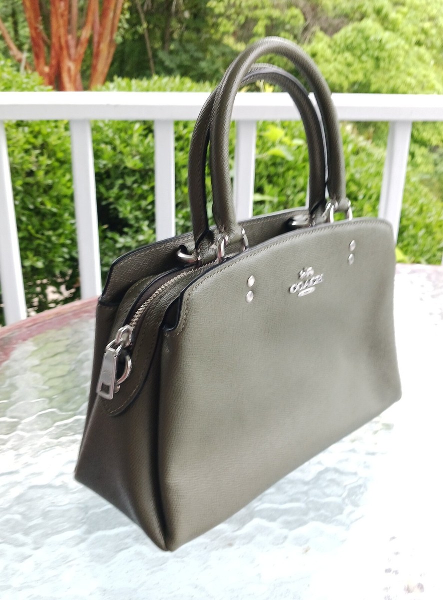 COACH / ハンドバッグ/--/GRN/91146 Coach 91146 Small Lillie Olive Green Triple Compartment Satchel