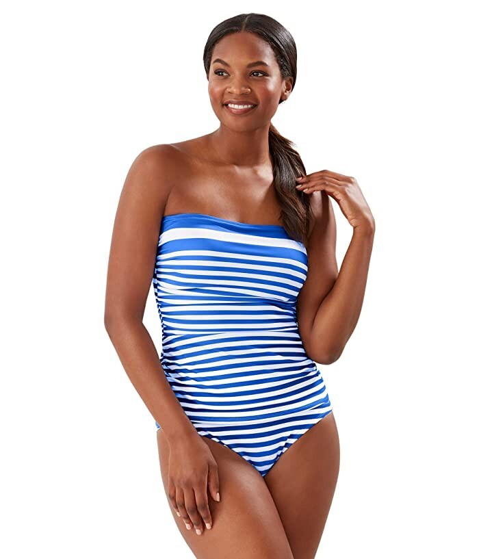 Tommy Bahama L116926 Women's Breaker Bay Shirred Tankini Top Size