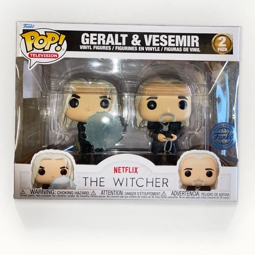 Funko Pop! Television: Geralt & Vesemir 2-Pack Special Edition The Witcher NIB