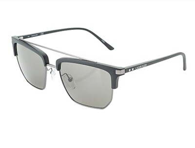 Calvin Klein unisex black matte rectangular sunglasses. Calvin Klein CK20520S 001 Rectangular Sunglasses Matte Black  main image 4