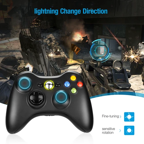 Controlador de juego USB con cable Xbox 360 Gamepad para Microsoft XBOX 360 y PC WIN 7 8 10 - Imagen 10 de 17