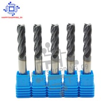 LOT OF 5PCS 4 Flute 3/8" x 1-1/4" x 3" Solid Carbide End Mill - AlTiN Coated NEW