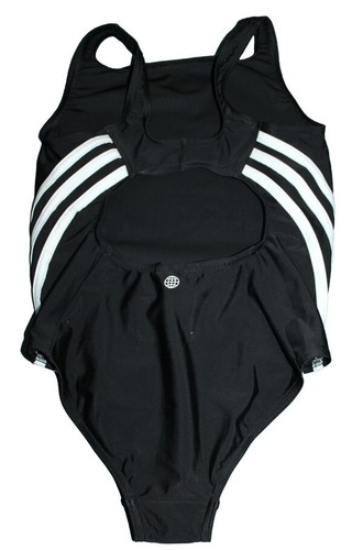 BADEANZUG ADIDAS INFINITEX IB6009 SCHWIMMANZUG SCHWARZ STREIFEN Gr. 140 NEU - Bild 3 von 5