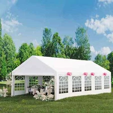 16x32 Heavy Duty Party Tent Outdoor Commercial Canopy Large Carport Tent White