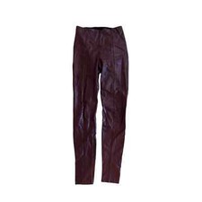 Women S Lysse Faux Leather High-Waist Vegan Legging Pant Truffle Treat Brown Red