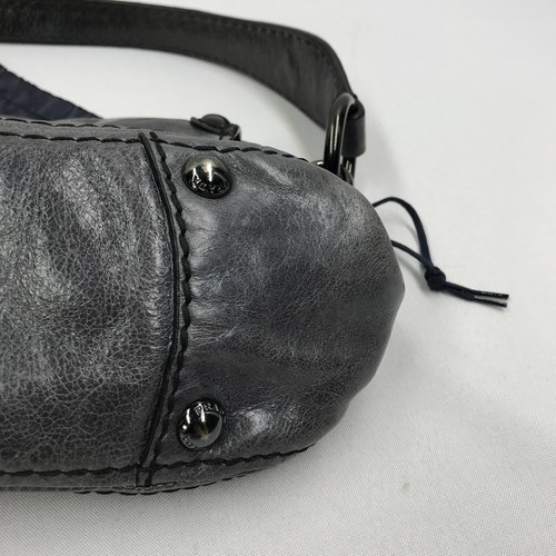 Women's PRADA Vitello Shine Shoulder Bag Metallic Grey Leather Italy Bag Small - Picture 20 of 24