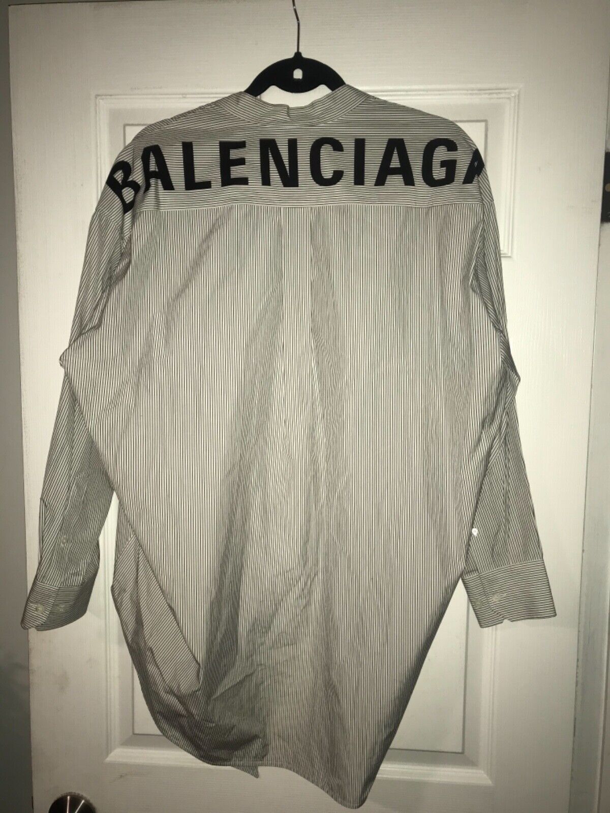 Balenciaga Button Down Shirt With Black Logo. Exc… - image 1