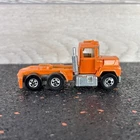 Vintage 1981 Hot Wheels Steering Rigs Diecast Orange Mack V-600 Semi Truck