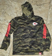 NFL Kansas City Chiefs Camouflage Hoodie. Boys XL 18-20. KC Football