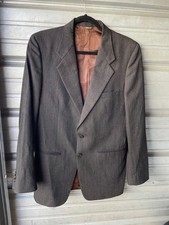 Vintage Givenchy Monsieur Blazer Sport Coat Men's 40 Brown Gray 100 Pure Wool